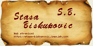 Staša Biskupović vizit kartica